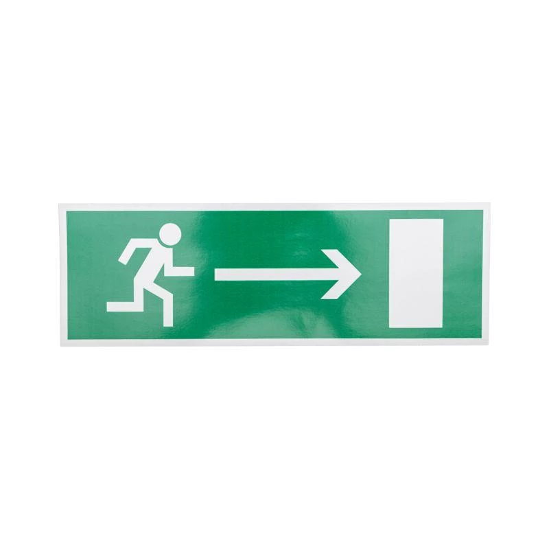 Знак эвакуационный "Направление к эвакуационному выходу направо" 100х300мм Rexant 56-0027