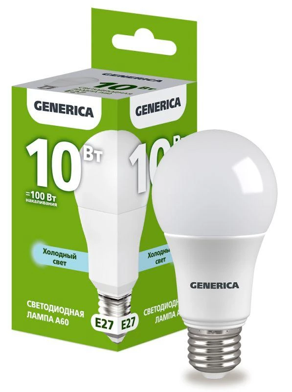 Фото GENERICA LL-A60-10-230-65-E27-G