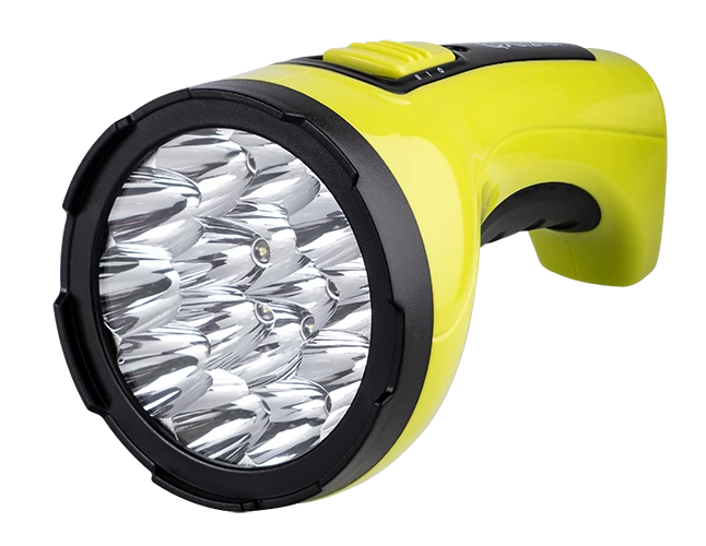 Фонарь аккумуляторный ручной AccuF2-L15-gn 15LED 65лм IP20 2 режима: яркий/эконом аккум. 0.4А.ч выдвижная вилка индикатор зарядки ремешок ФАZА 2857071