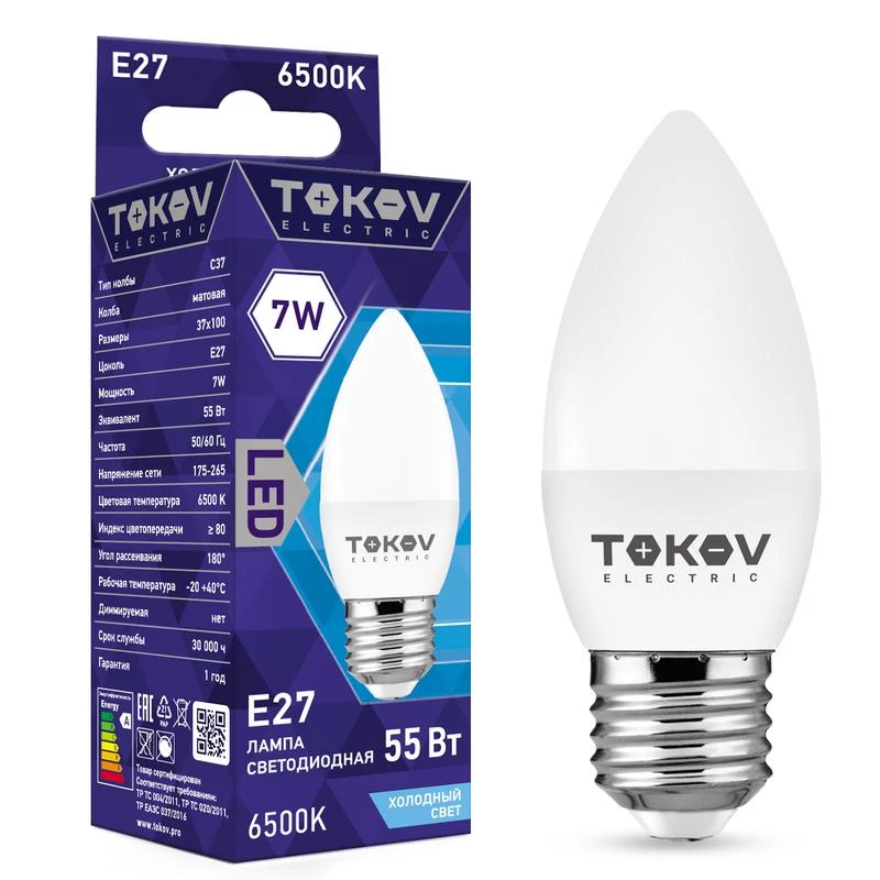 Фото TOKOV ELECTRIC TKE-C37-E27-7-6.5K