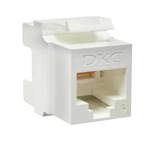 Модуль Keystone RJ45 CAT6 не экранированный 180град. бел. DKC RNK6U180WH