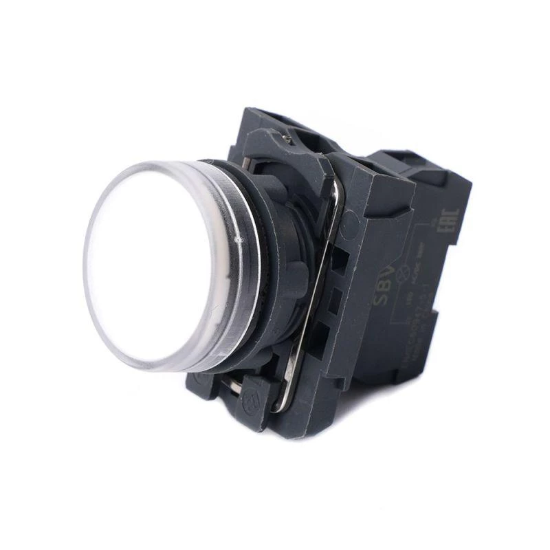 Systeme Electric Лампа светосигнальная SB5 d22мм 230-240В AC бел. в сборе SE SB5AVM1