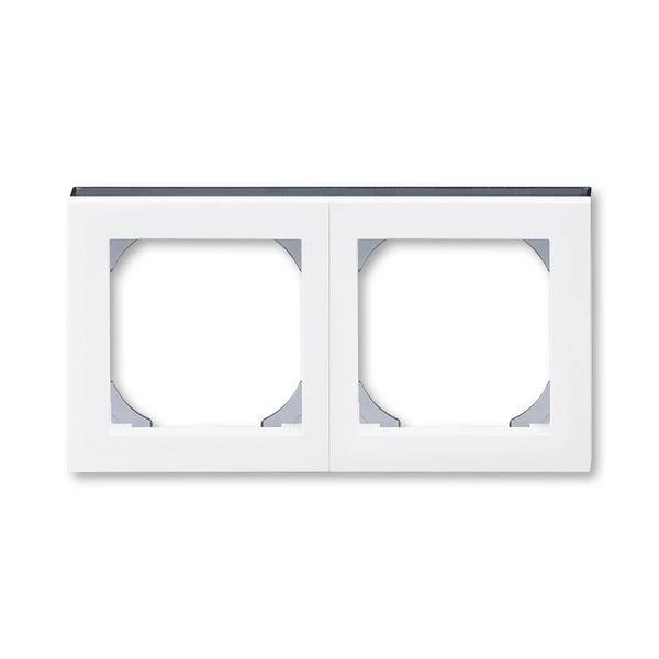 ABB Рамка Levit 2п 55х55 для механизмов BJE бел./дым. черн.  2CHH015520A4062