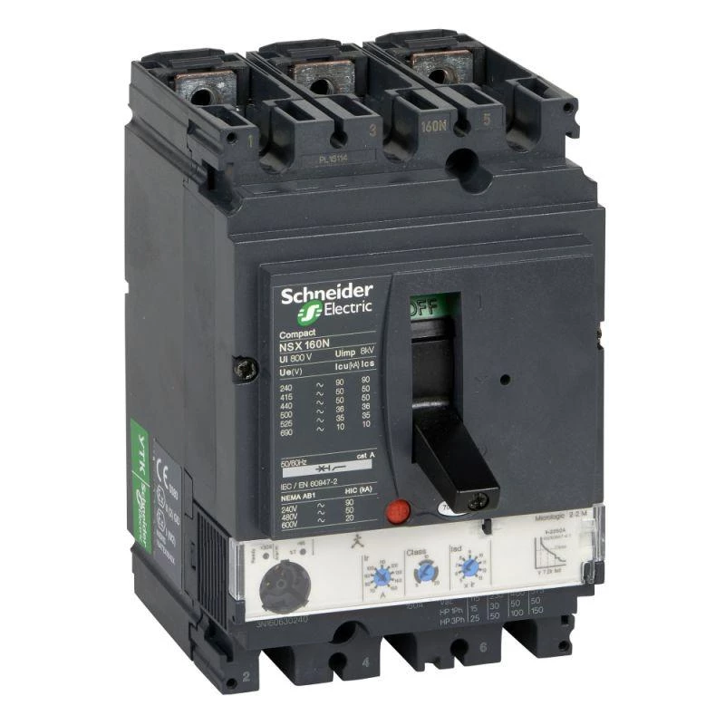 Schneider Electric Выключатель автоматический 3п 3т 150А NSX160N Micrologic 2.2M SchE LV430988