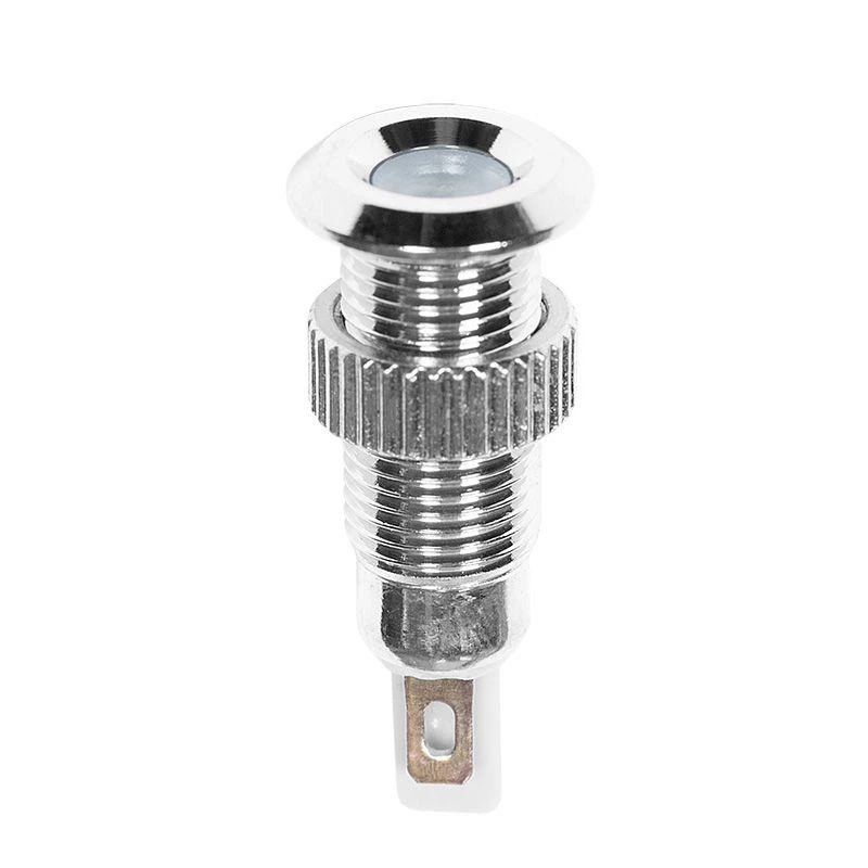 Rexant Индикатор металл. d8 220В подсветка бел. LED 36-4724
