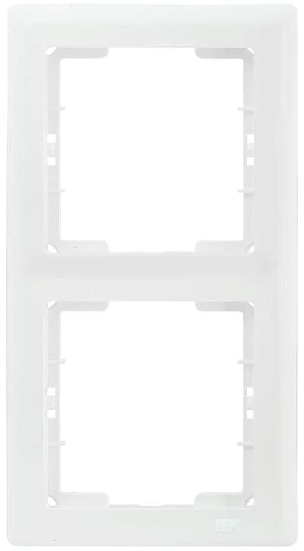 IEK Рамка 2-м BOLERO РВ-2-ББ верт. бел. EMB21-K01