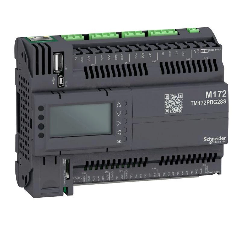 Schneider Electric Контроллер логический програм. М172 дисплей 28I/O Eth 2MB 2 SSR SchE TM172PDG28S