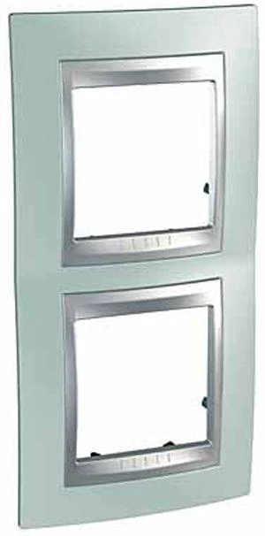 Schneider Electric Рамка 2-м Unica Top верт. флюорит/алюм. SchE MGU66.004V.094