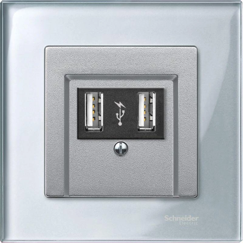 Schneider Electric Рамка 1-м Merten стекло бриллиант серебро SchE MTN4010-3260