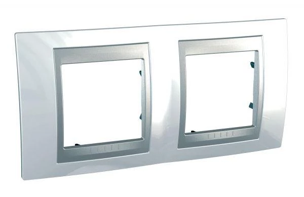 Schneider Electric Рамка 2-м CП Unica Top нордик/алюм. SchE MGU66.004.092