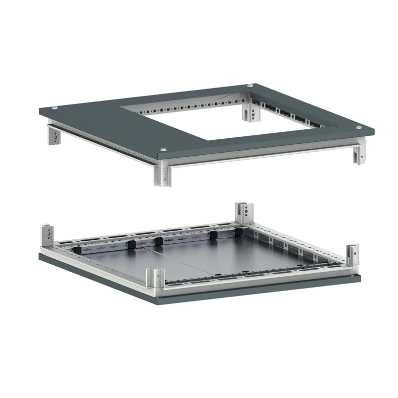 DKC Крыша с фланцем и основание для 19дюйм IT-CQE 800х800 RAL7011  R5RKTB88FIT