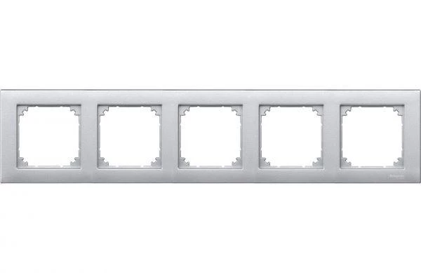 Schneider Electric Рамка 5-м Merten алюм. SchE MTN486560