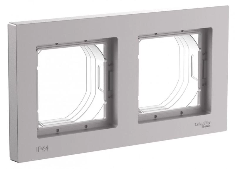 Systeme Electric Рамка 2-м AtlasDesign Aqua IP44 алюм. SE ATN440302