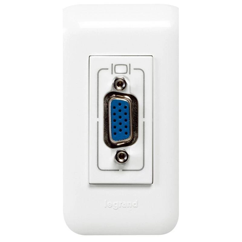 Legrand Розетка Mosaic 1мод. HD15 с шнуром бел. Leg 078777