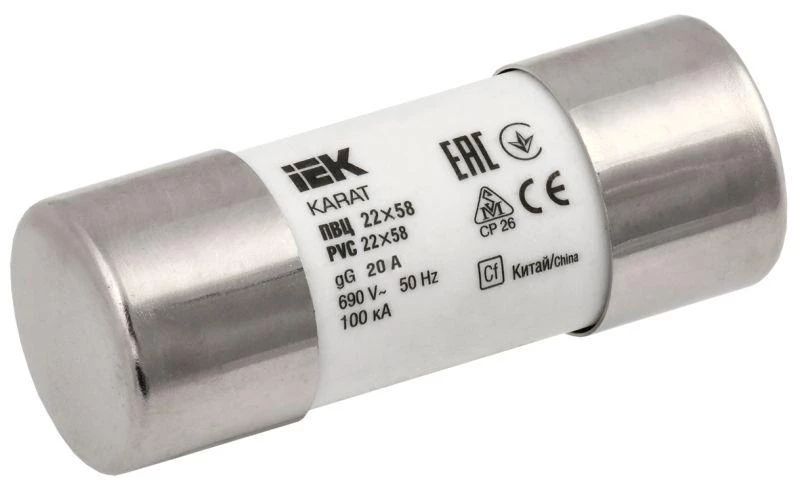 IEK Вставка плавкая цилиндрическая ПВЦ 22х58 20А KARAT  MFL30-020