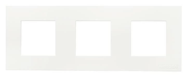 ABB Рамка 3-м Zenit базовая с суппортом бел.  2CLA227310N1101