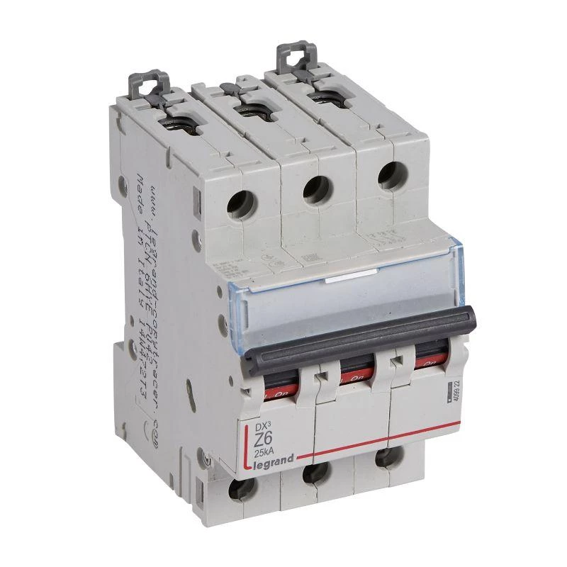 Legrand Выключатель автоматический модульный 3п Z 6А 25кА DX3 Z 3мод. 400В Leg 409922