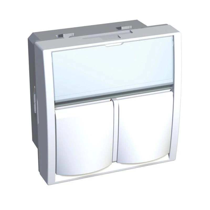 Schneider Electric Накладка 2хRJ45 Altira ACTASSI RAL9010 бел. SchE ALB45384