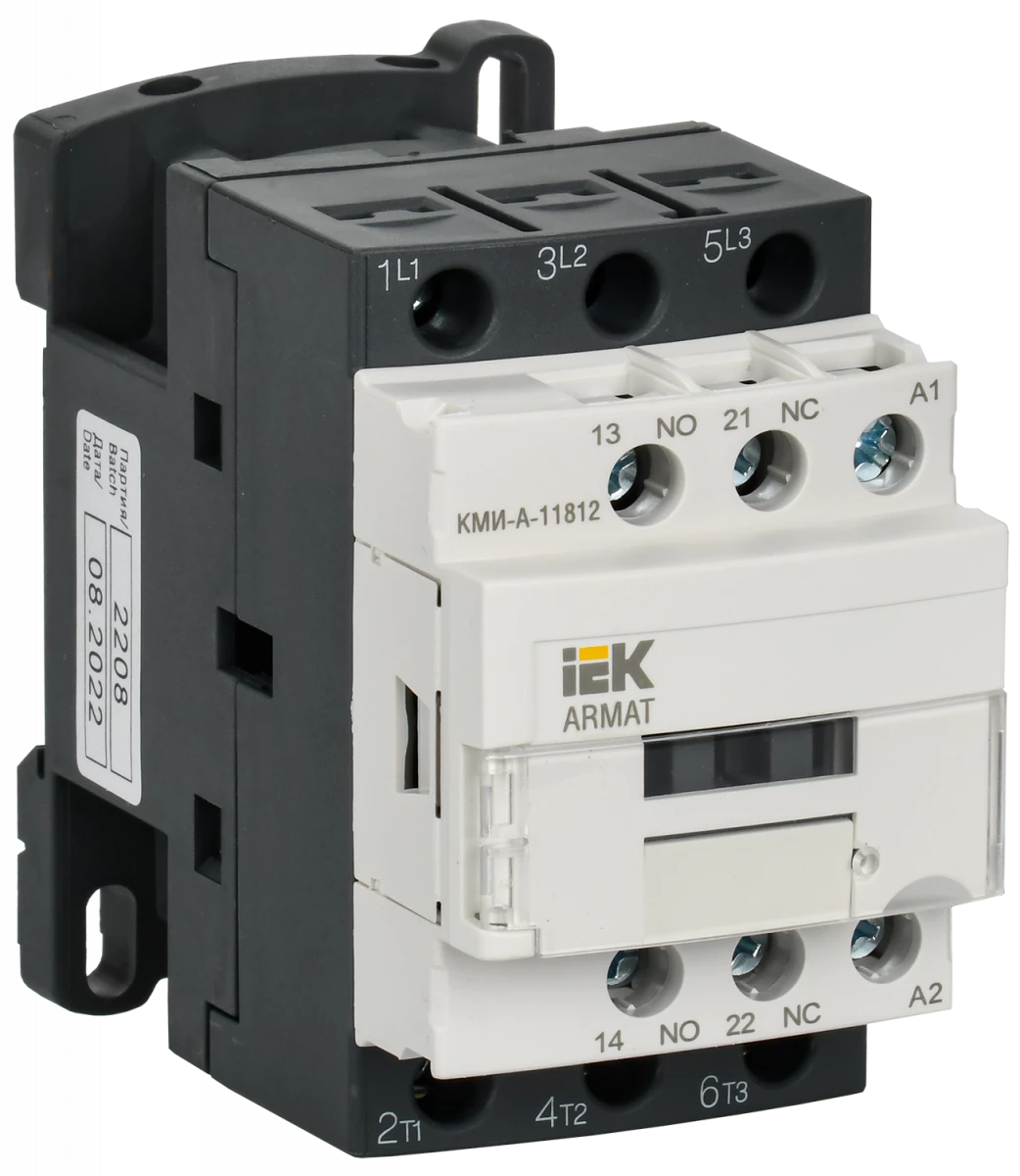 Контактор КМИ-А-11812 LC1D 18А кат. 230В AC 1НО+1НЗ AC-3 IEK AR-ACC-11-018-230-11