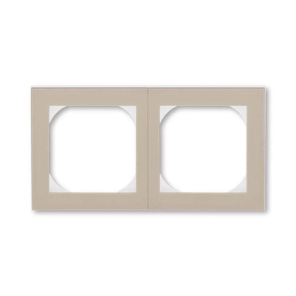 ABB Рамка Levit 2п 55х55 для механизмов BJE кофе макиато/бел.  2CHH015520A4018