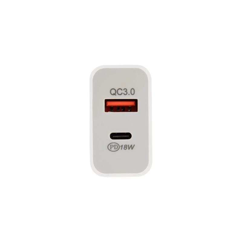 Rexant Устройство зарядное сетевое USB-A+USB-C адаптер 18Вт бел.  18-2216
