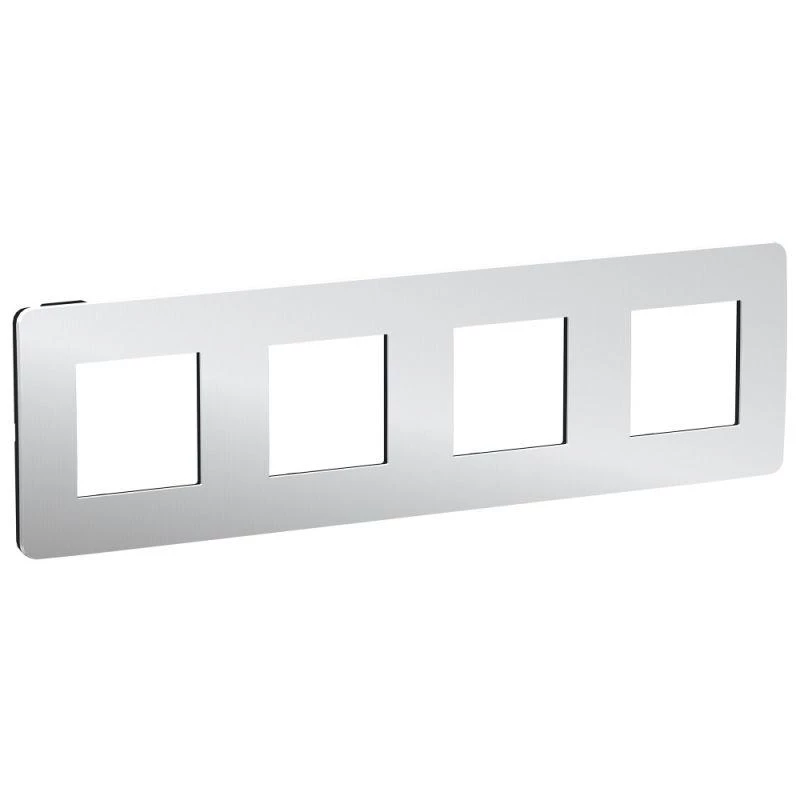 Schneider Electric Рамка 4-м UNICA STUDIO хром/антрацит SchE NU280856