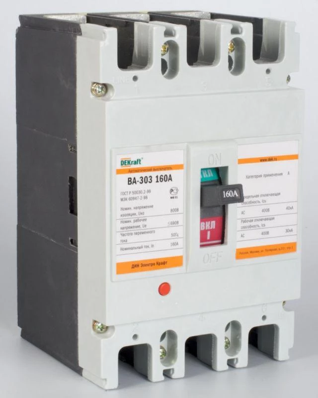 Schneider Electric Выключатель автоматический 3п 160А 40кА ВА-303 SchE 21010DEK