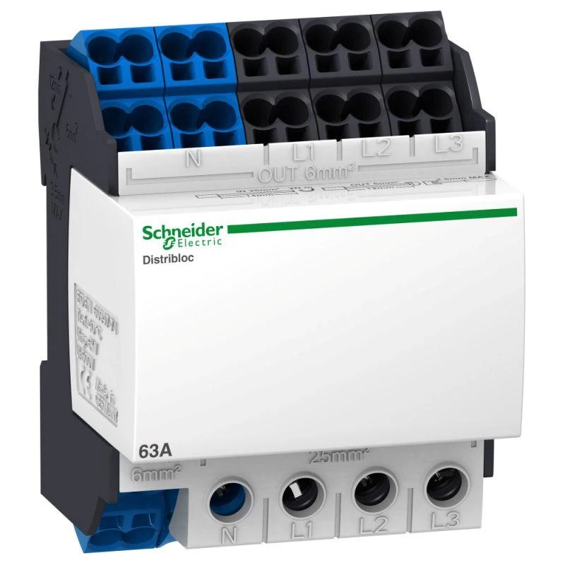 Schneider Electric Коробка распределительная DISTRIBLOC 63А ввод снизу SchE 04041