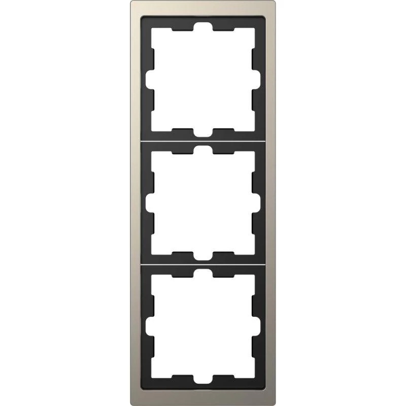 Schneider Electric Рамка 3-м Merten D-Life SD никель SchE MTN4030-6550