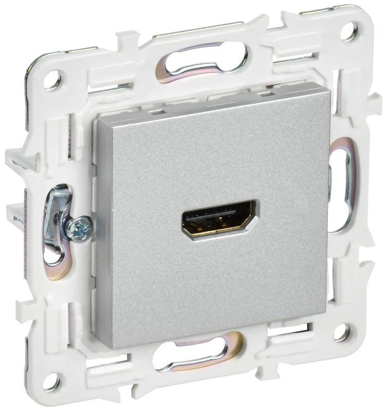 IEK Розетка HDMI SKANDY SK-H01S серебр.  SK-H10-K23