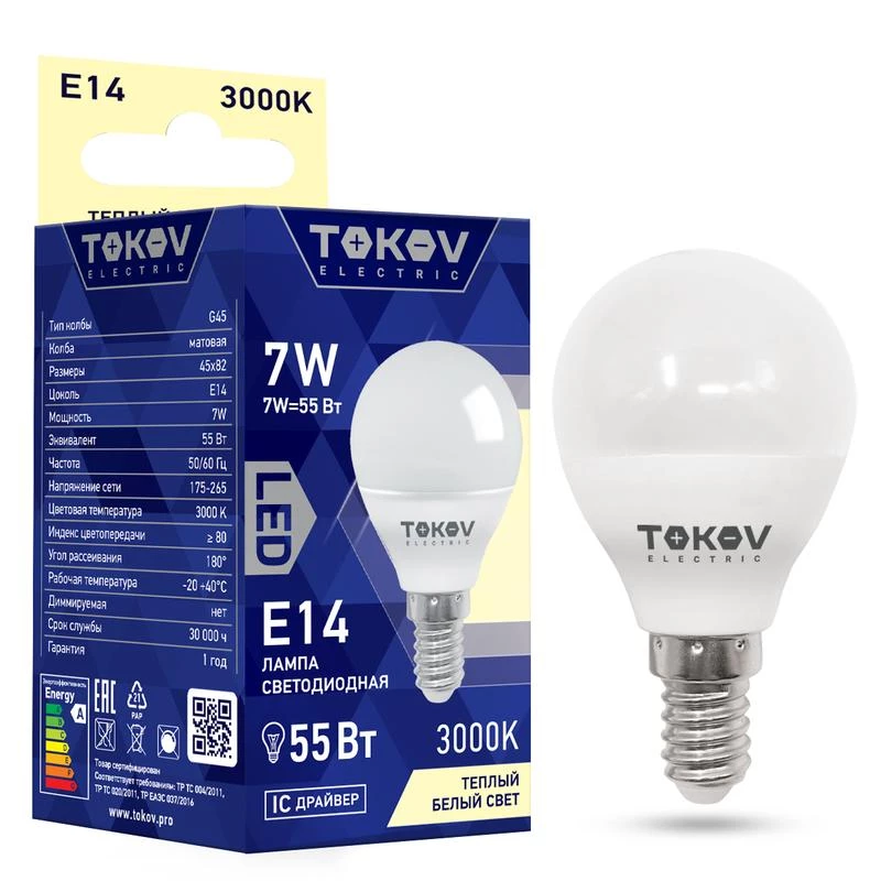 Фото TOKOV ELECTRIC TKE-G45-E14-7-3K