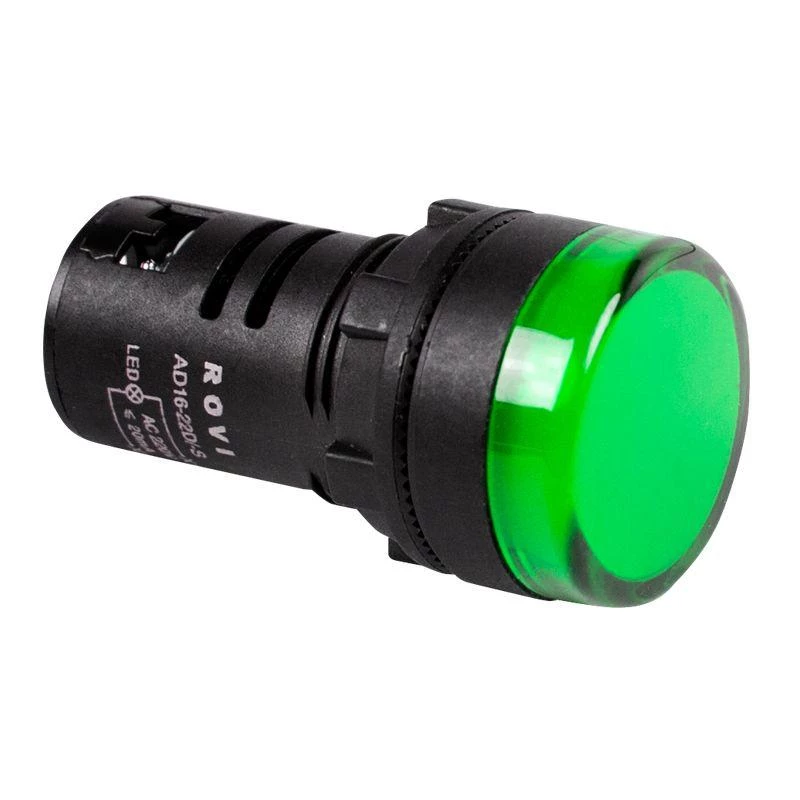 Rexant Индикатор d30 220В зел. LED (RWE-618)  36-3383