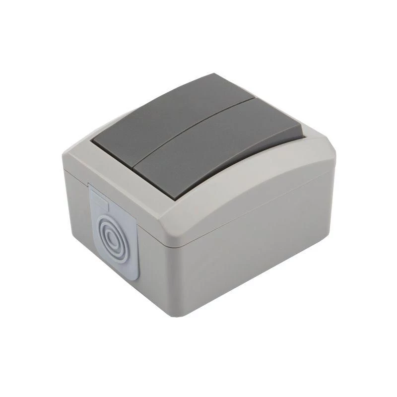 Kranz Выключатель 2-кл. ОП INDUSTRIAL IP54 сер.  KR-78-0609