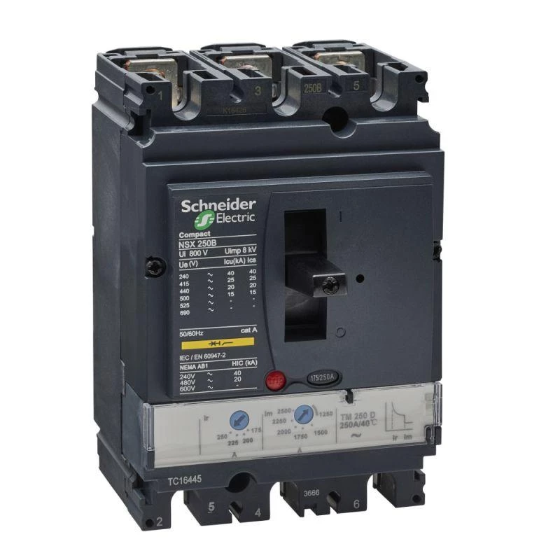 Schneider Electric Выключатель автоматический модульный 3п 3т 250А 25кА NSX250B TM250D SchE LV431110