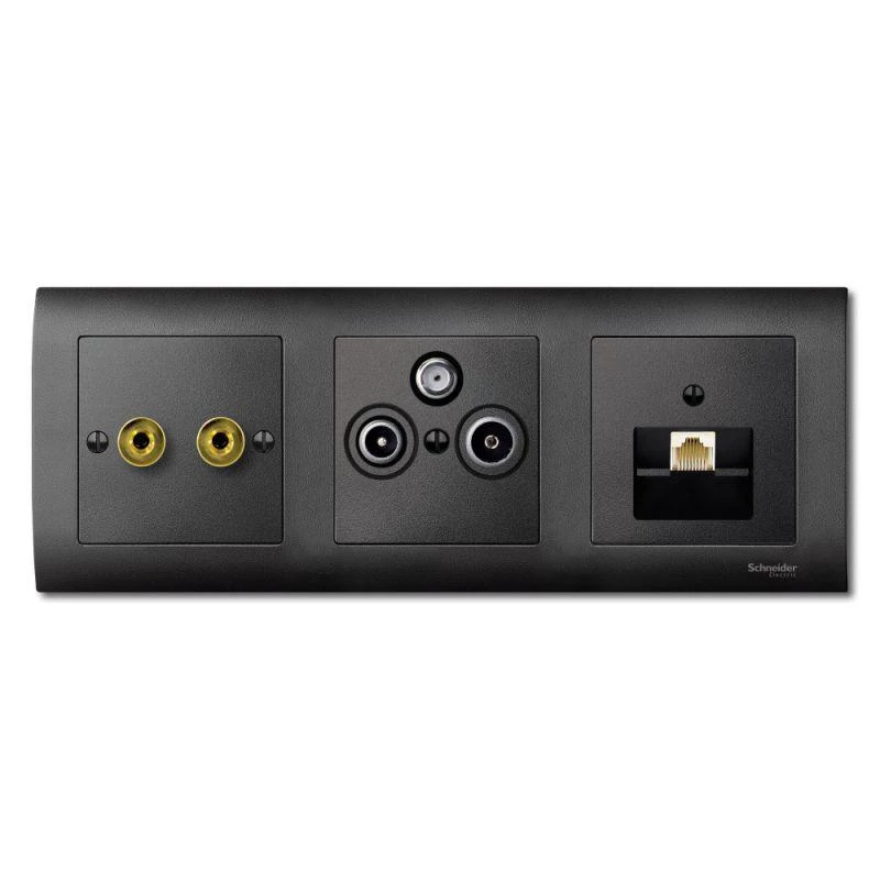 Schneider Electric Плата центральная для мех. розетки 1хRJ45 Merten антрацит SchE MTN298314