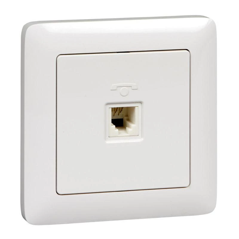 Systeme Electric Розетка телефонная СП Хит RJ11 1А 160В бел. SE RT-4S3-B