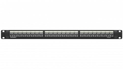 Патч-панель 19дюйм 1UCAT5E 24 модуля RJ45 экранированная DKC RN5PPF24