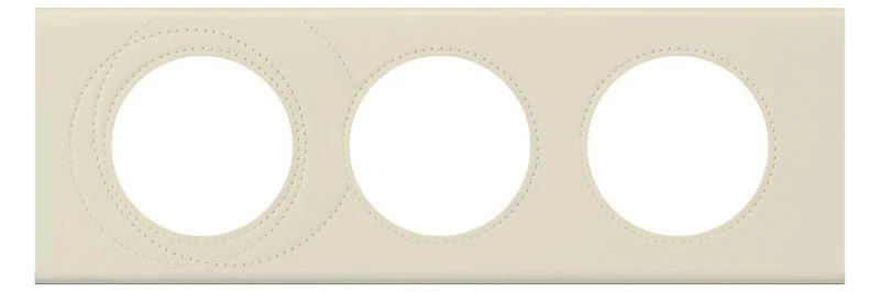 Legrand Рамка 3-м Celiane кожа макиато Leg 069433
