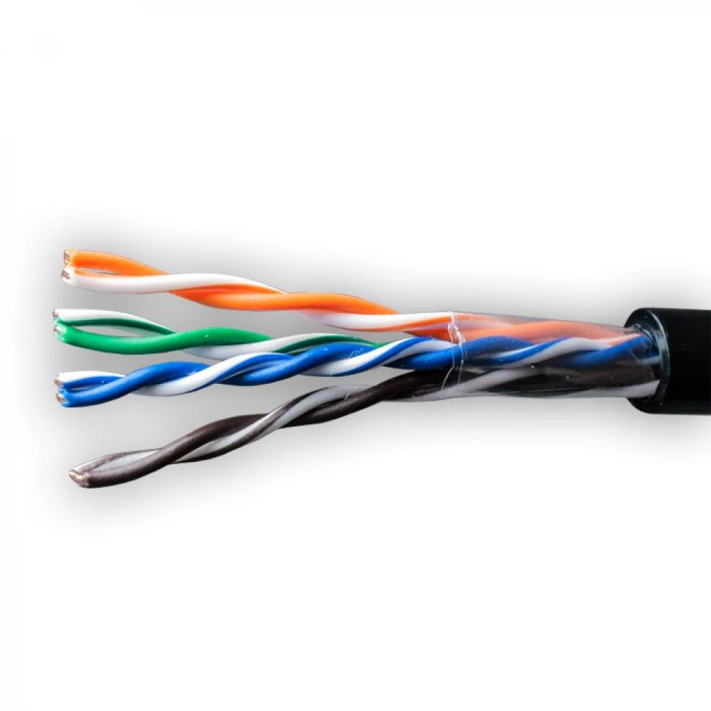 Кабель витая пара U/UTP кат.5E 4х2х24AWG solid CCA PE Out. 305м (м) Net.on 01-0301