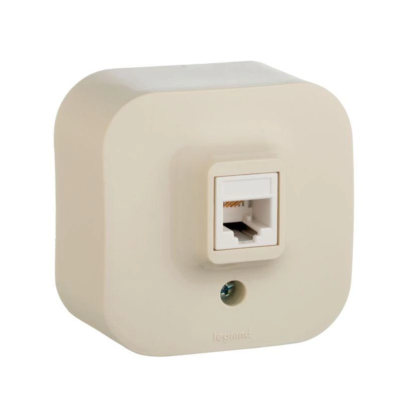 Legrand (группа IEK) Розетка телефонная 1-м ОП Quteo RJ11 сл. кость IEK 782244