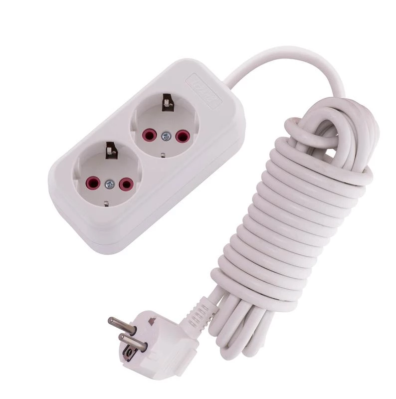 LEZARD Удлинитель 2х5м с заземл. 16А IP20 Lila с выкл.  720-0205-201