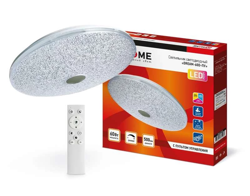 IN HOME Светильник светодиодный COMFORT DREAM 60Вт 230В 3000-6500К 4800лм 500х90мм с пультом ДУ 4690612025964