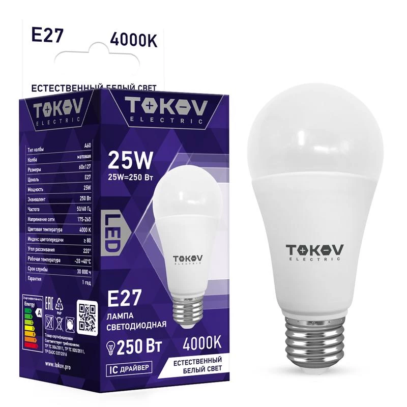Фото TOKOV ELECTRIC TKE-A60-E27-25-4K