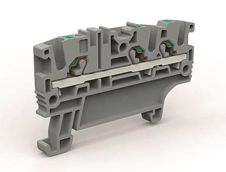 DKC Клемма проходная 3 точки подключения на 2.5кв.мм  ZEFC210GR
