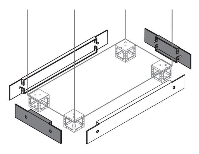 ABB Фланец цоколя фронт./бок.W/D=300мм (уп.2шт) 1STQ007050A0000