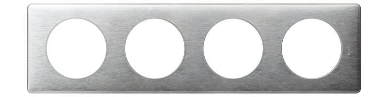 Legrand Рамка 4-м Celiane алюм. Leg 068924