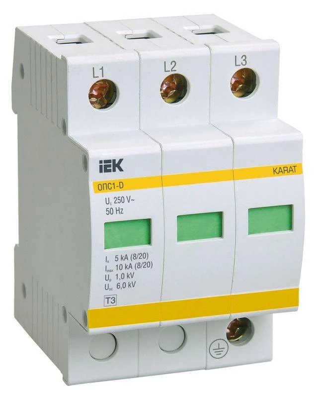 IEK Ограничитель перенапряжения ОПС1-D 3P KARAT  MOP20-3-D