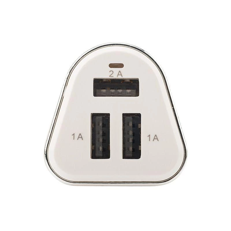 Rexant Автозарядка в прикуриватель 3хUSB (АЗУ) 2х1000мА 2100мА бел.  18-1949