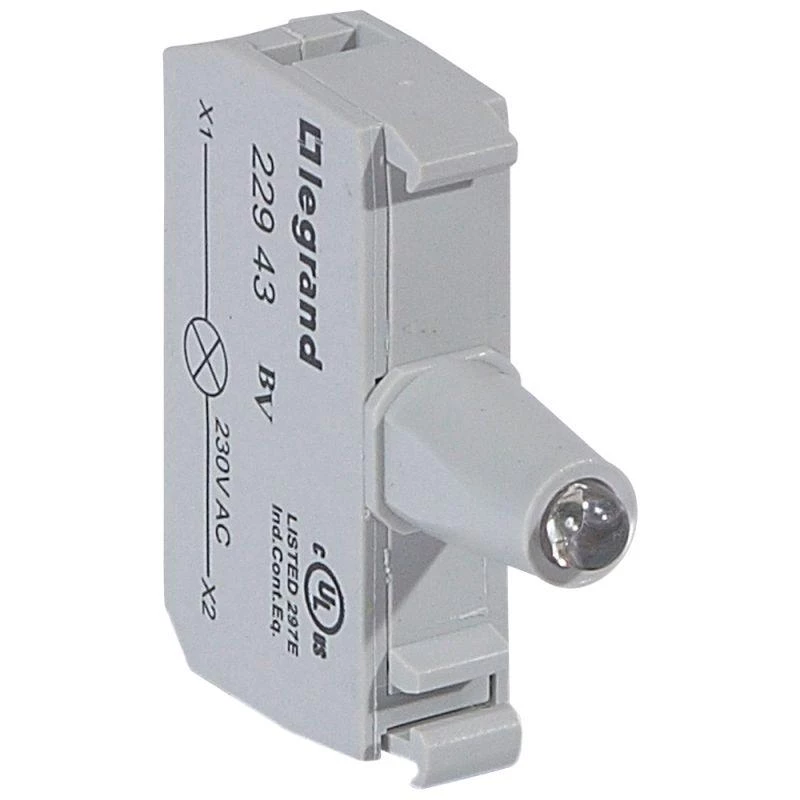 Legrand Блок контактов со светодиодом 230В под винт син. Osmoz Leg 022943