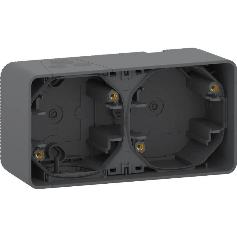 Schneider Electric Бокс 2-м ОП Mureva Styl IP55 горизонт. антрацит SchE MUR37914